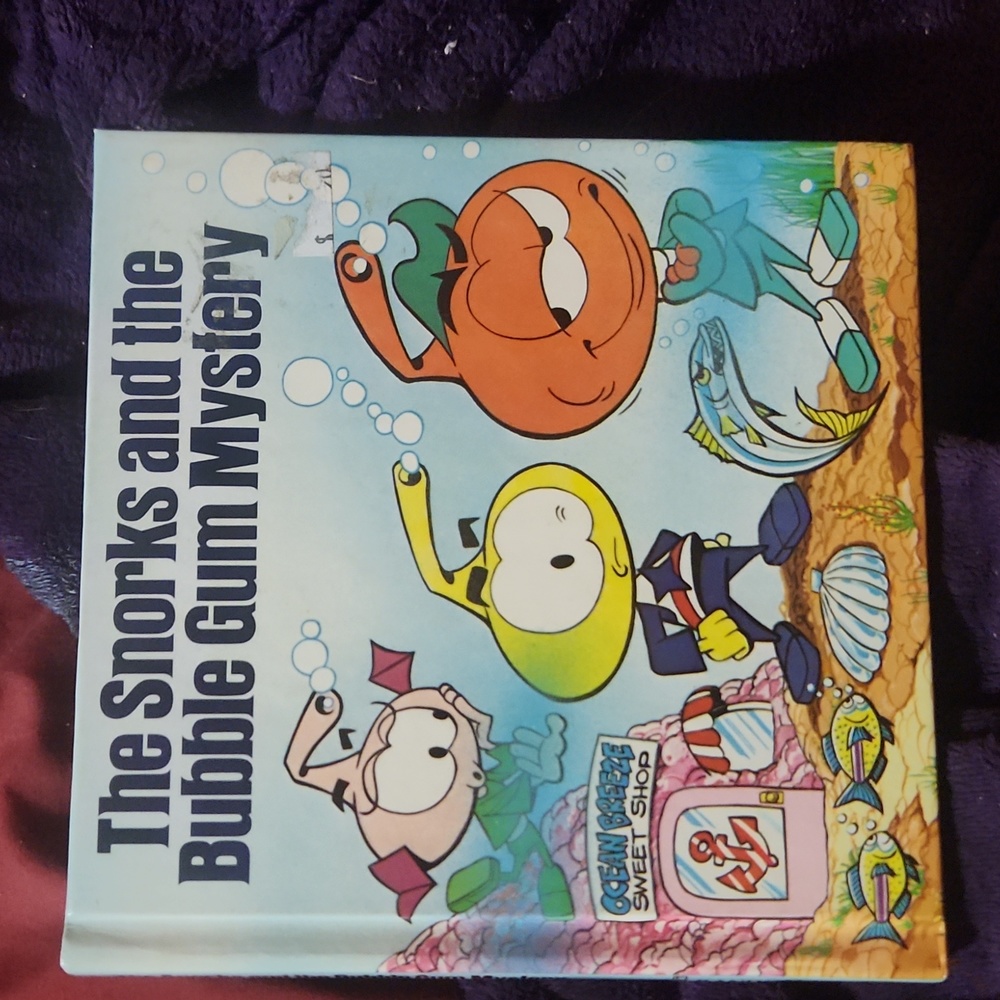 3/$25 THE SNORKS AND THE BUBBLE GUM MYSTERY Hard to find 1985 STORY book
